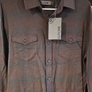 G/FORE Charcoal Button-Up Shirt